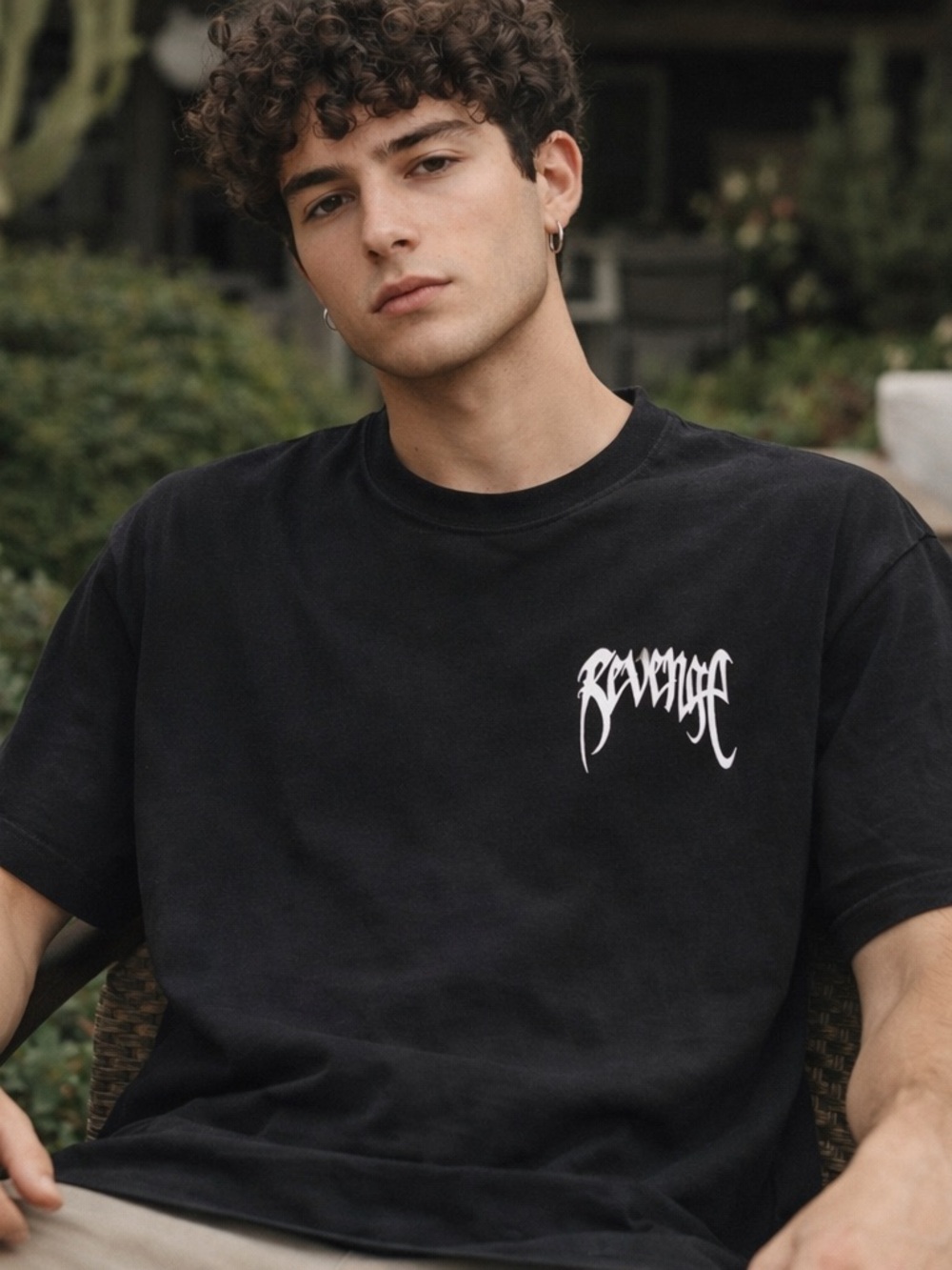 Revenge Clothing Black Graphic Tee 100% cotton size L